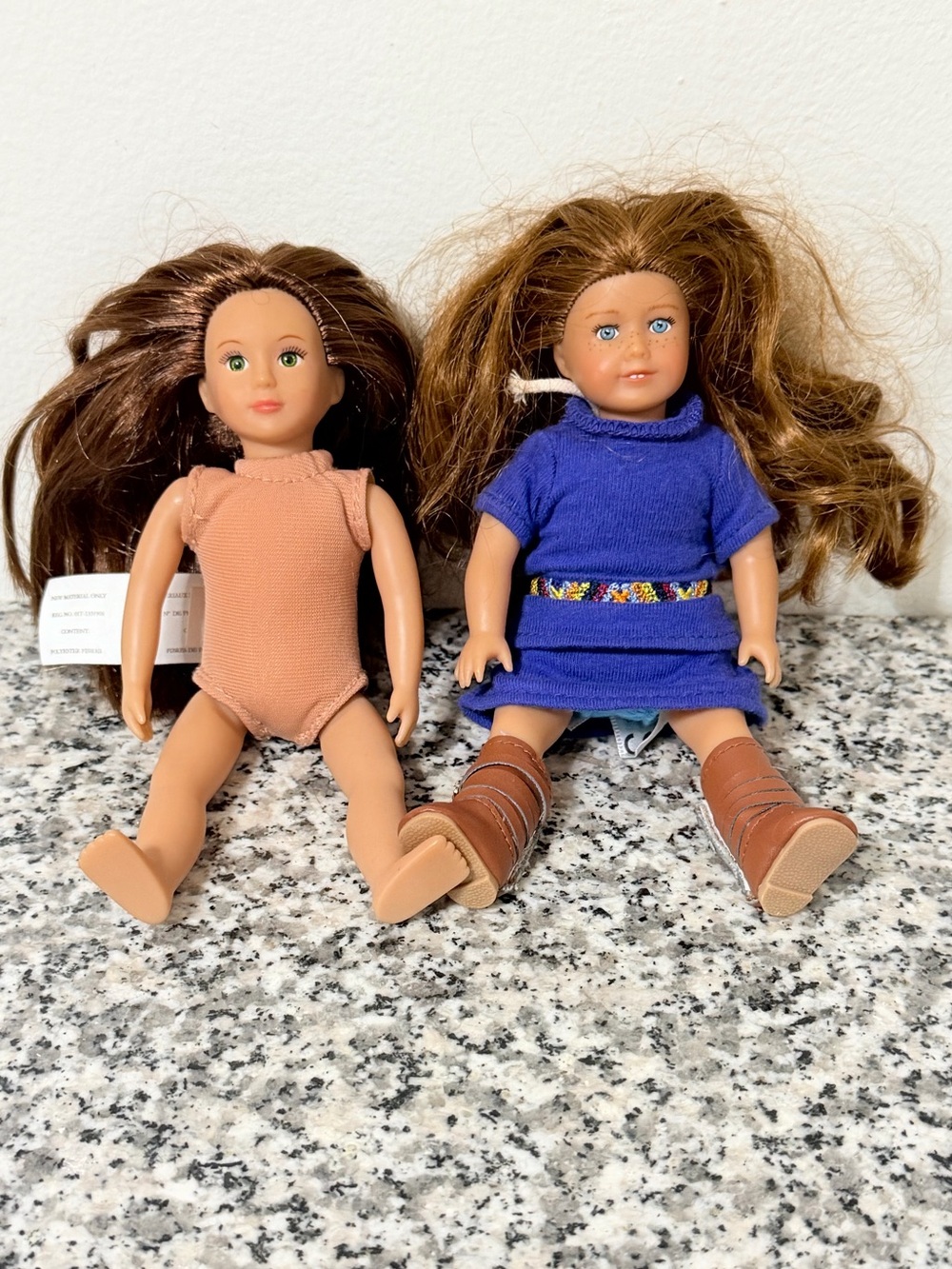 American girl, mini dolls, Lori, and Saige